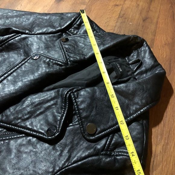 Joes Collection Leather Jacket Full Zip Black Biker Size XS - Picture 9 of 12